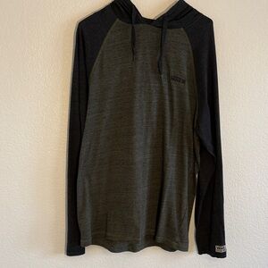 Vans Men's Black and Hunter Green Hoodie Large. Worn twice. Runs large.